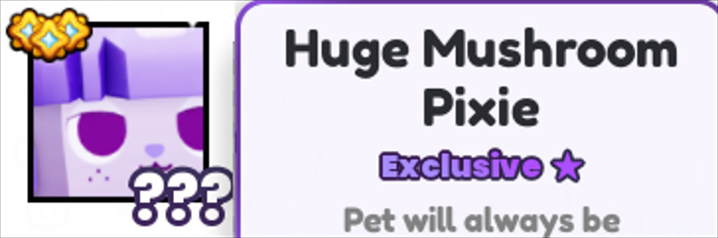 Pet Sim 99 New Huge Pets Rare Simulator PS99 Mushroom Pixie Wisp Griffin