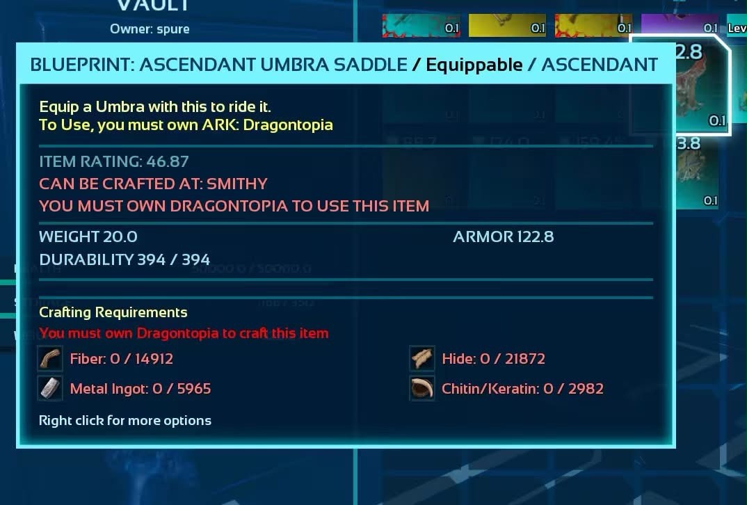 Ark Survival Ascended Pve Official PC/XBOX/PS5 Ascendant Umbra Blueprint
