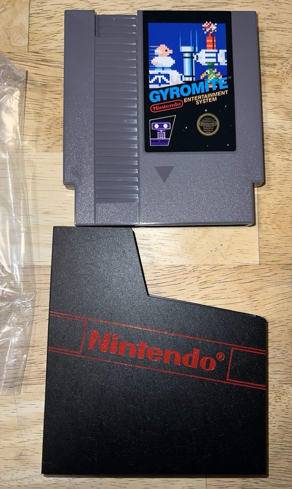 1985 Gyromite NES MATTE STICKER SEAL Hang-Tab NO CODES 1st BOX Nintendo TESTED!