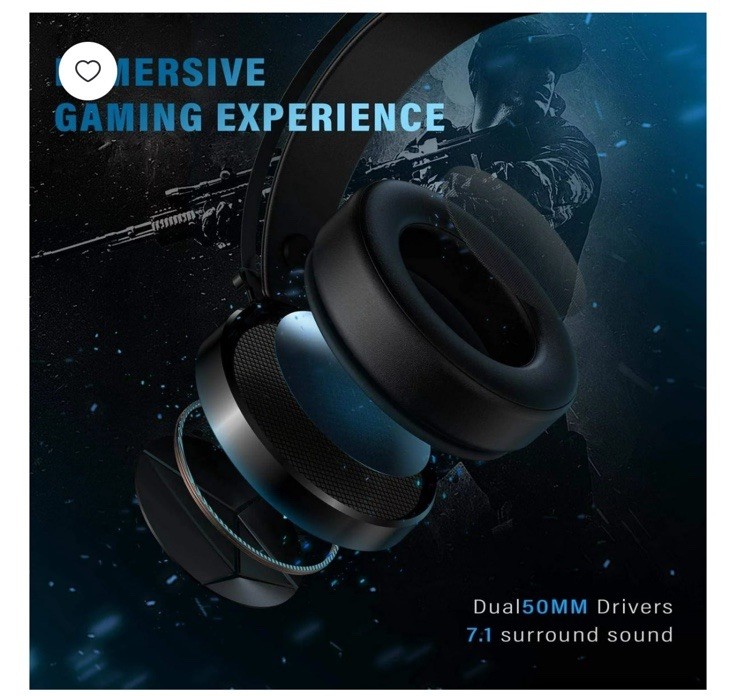 PeohZarr Wired Gaming Headset, Noise Cancelling Microphone, 3.5mm Audio Jack,