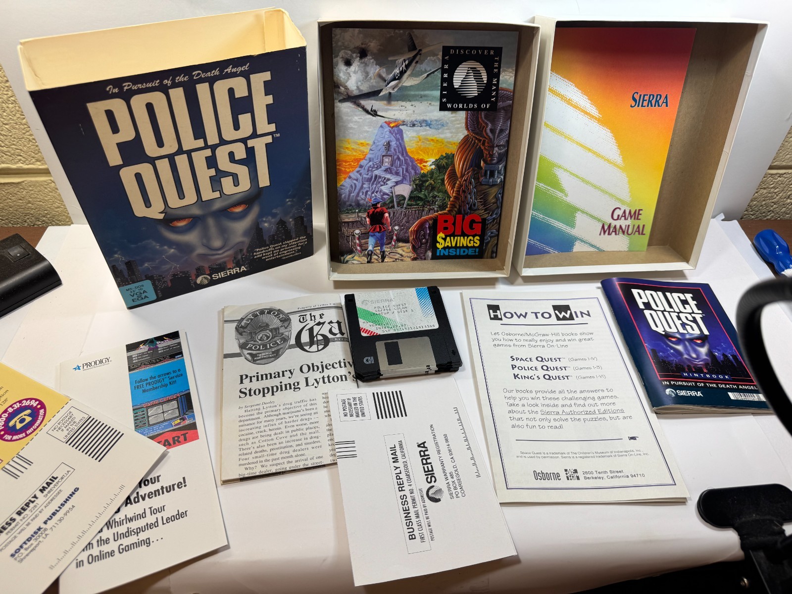 BIG BOX Police Quest: In Pursuit of the Death Angel (DOS, 1987) VGA FULLY COMPL