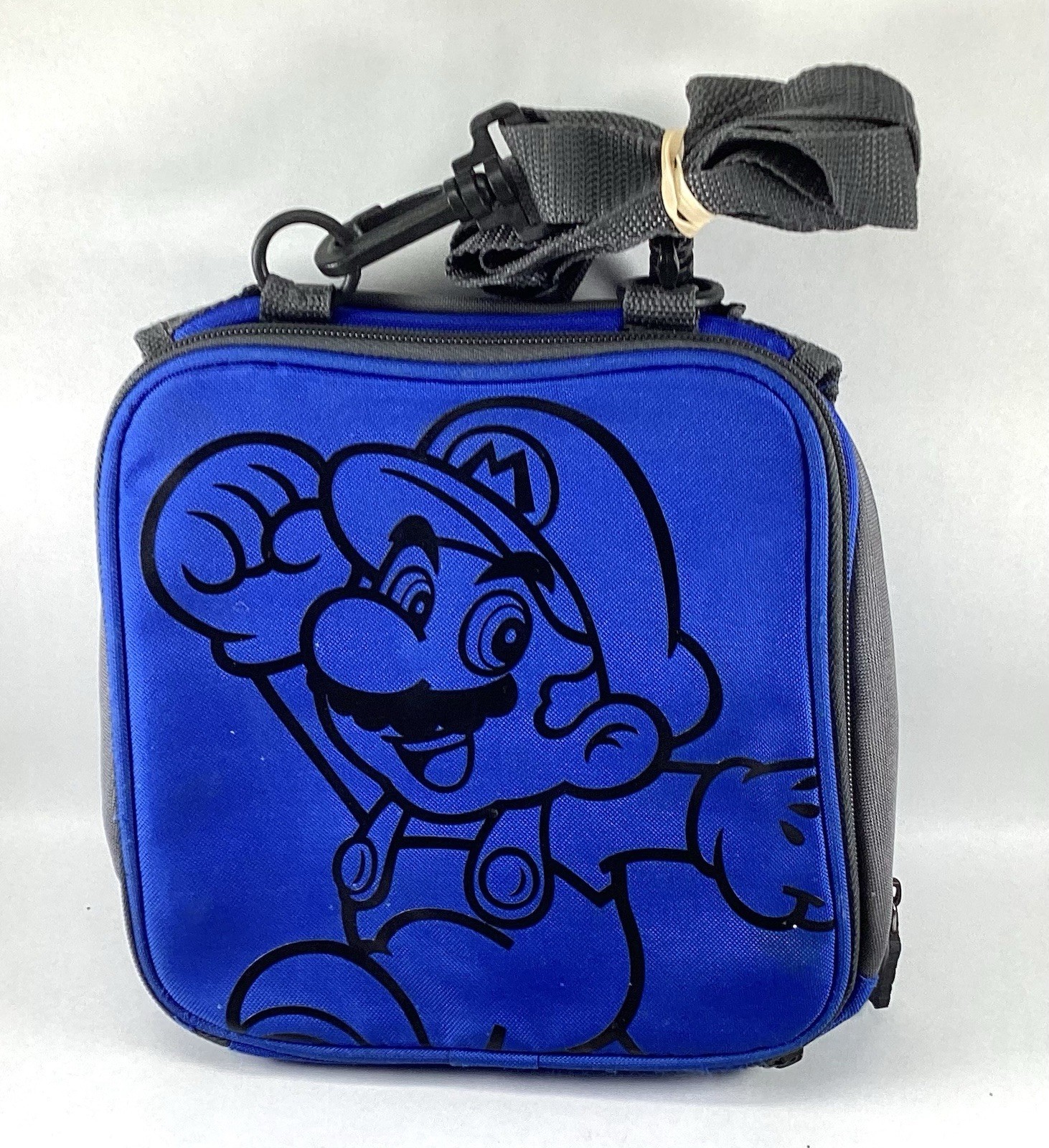 Nintendo Game Boy 3DS Super Mario Blue Travel Carry Case with Strap