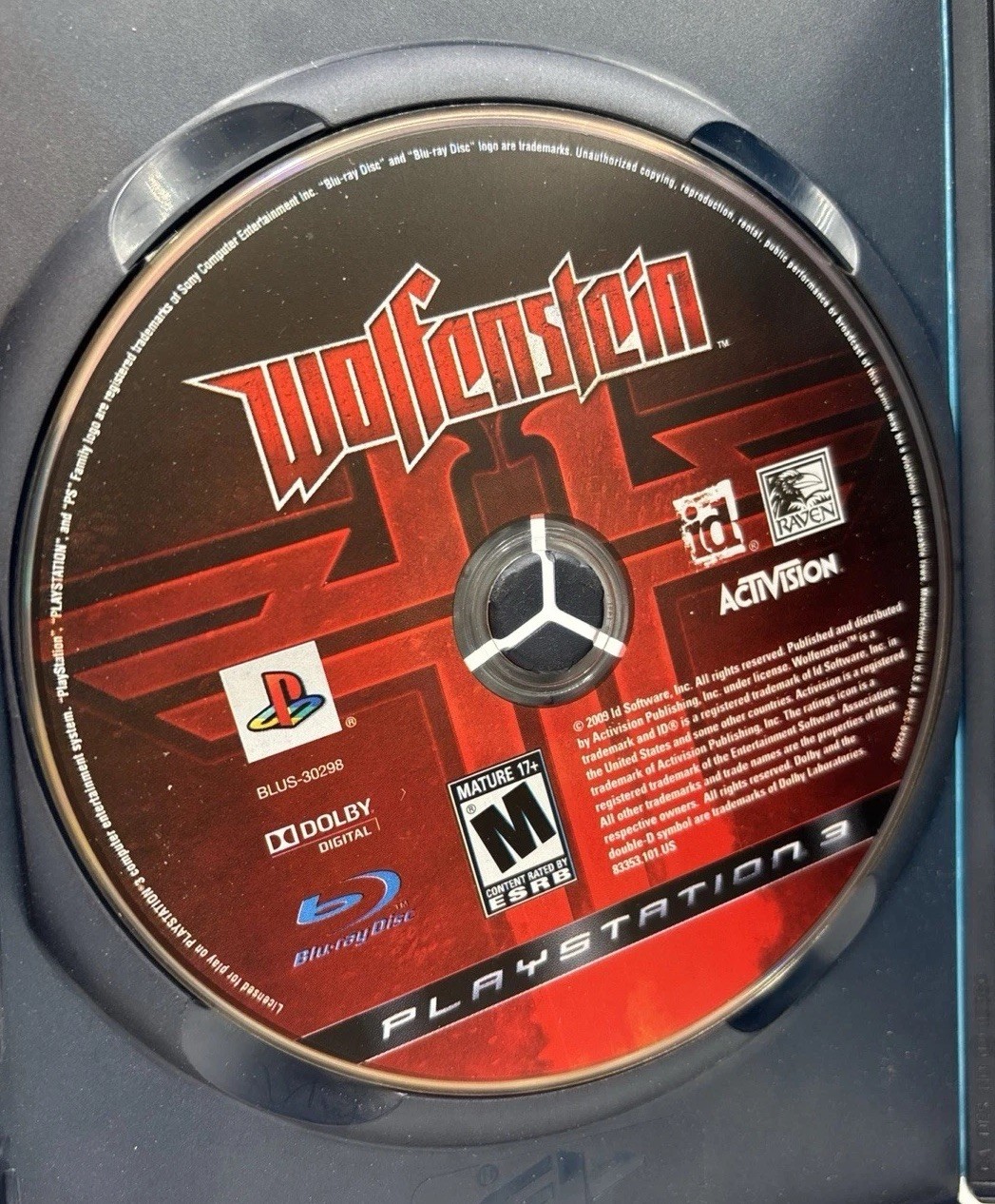 2009 Wolfenstein Sony PlayStation 3 PS3 Disc Only