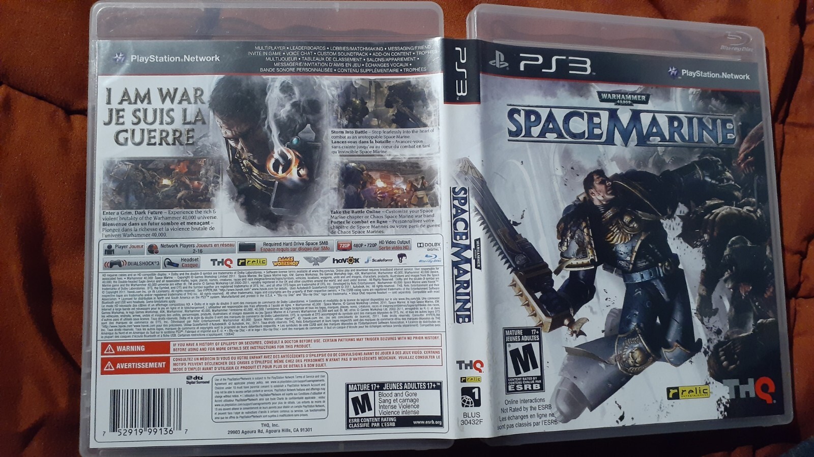 Warhammer 40,000: Space Marine (Sony PlayStation 3, 2011)