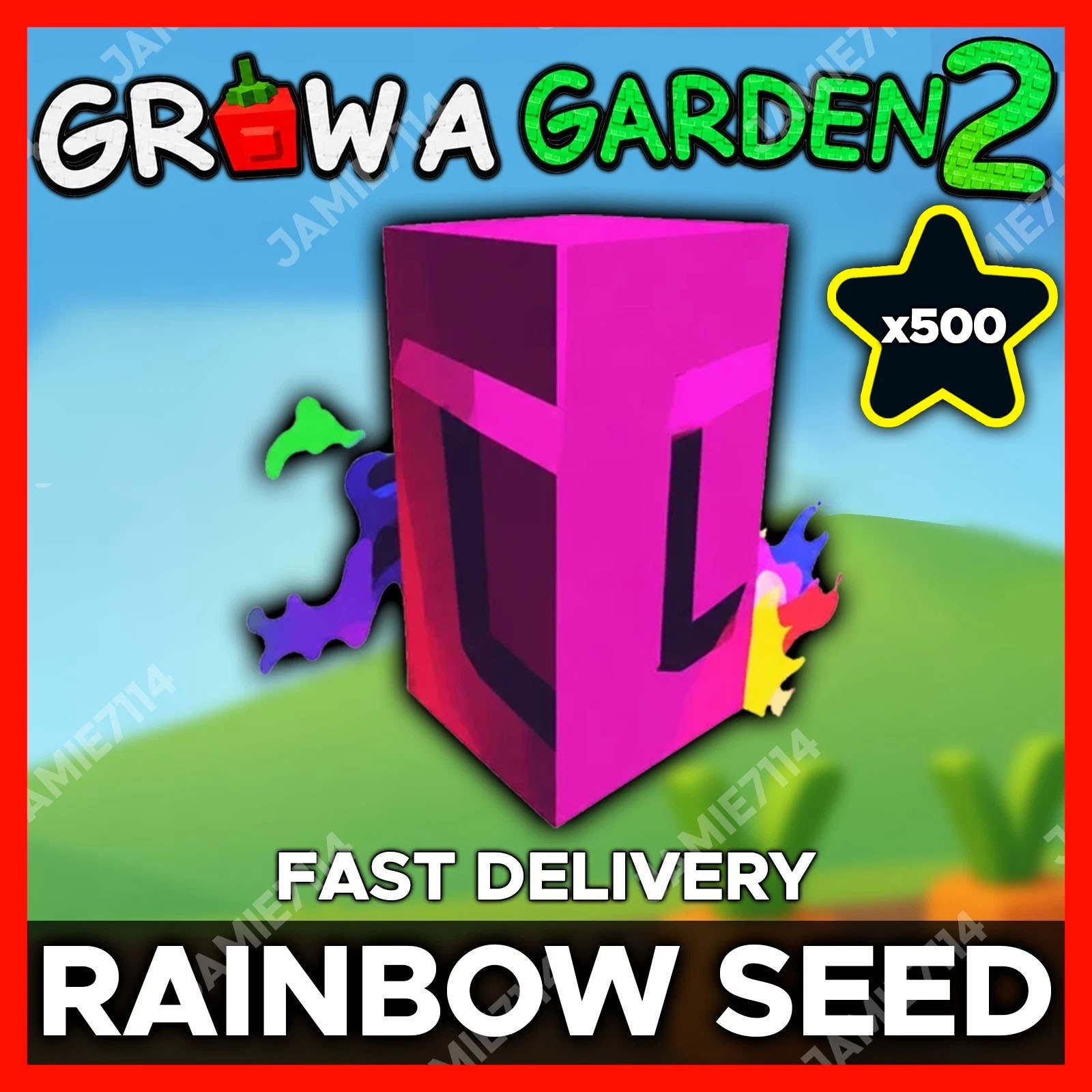 🪴Grow a Garden 2 | Rainbow Seed x500 | GAG2 Fast & Easy