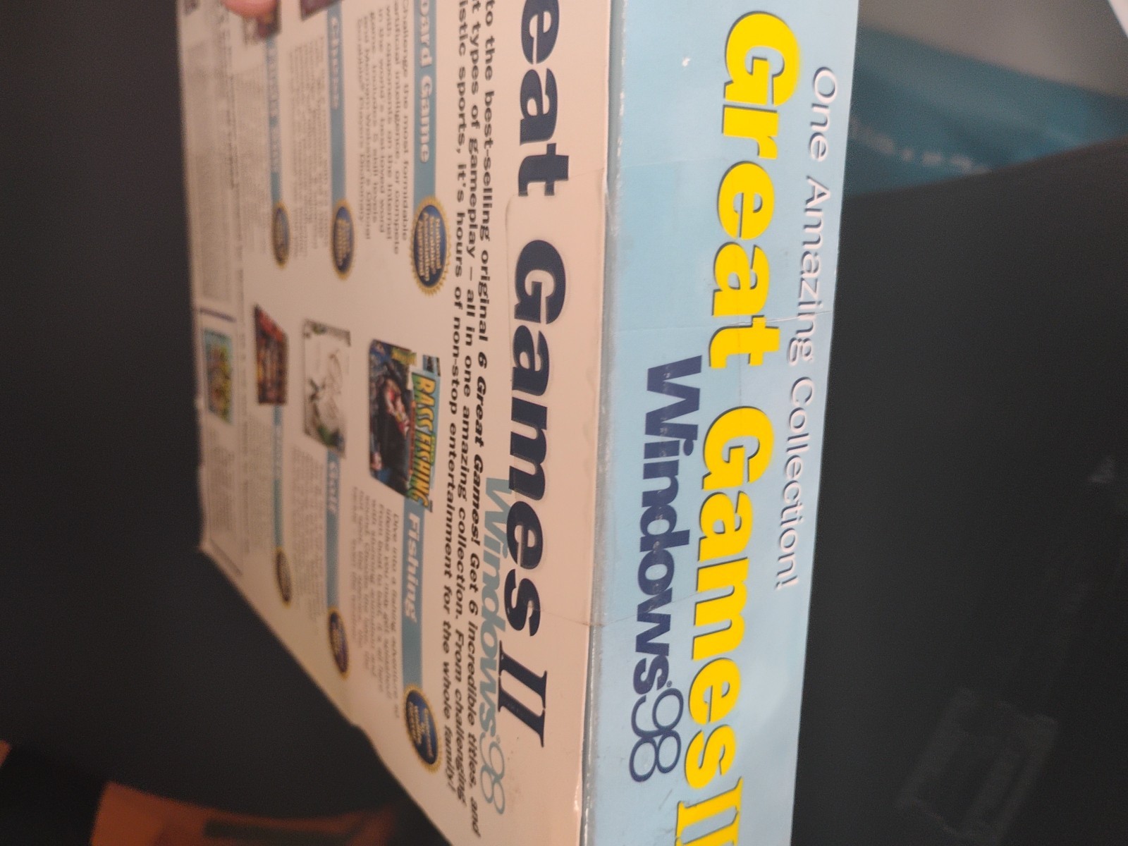 Encore Software VTG NOS Sealed 6 Great Games II for Windows 98 PC 1999 Big Box