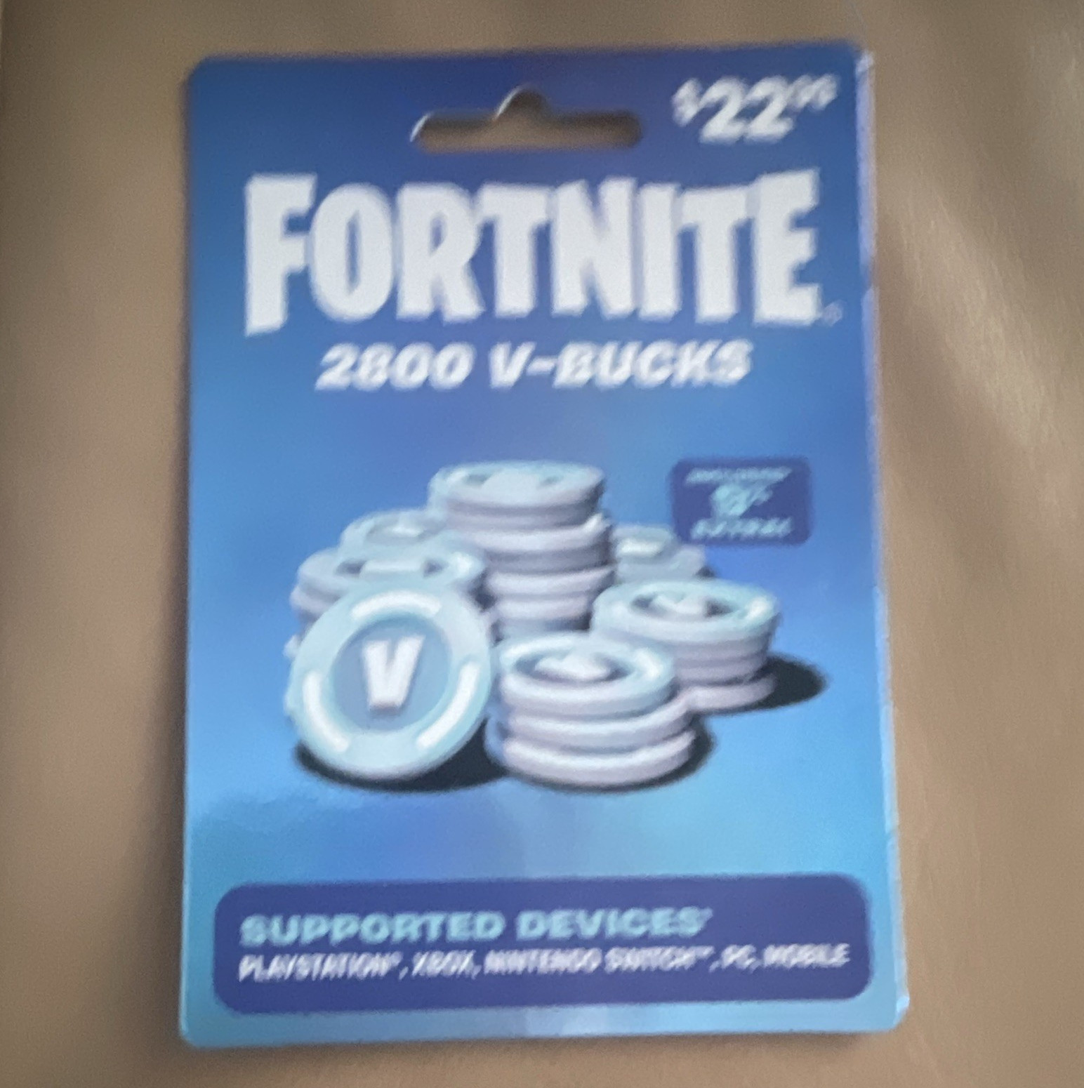Fortnite 2800 V-Bucks Prepaid Gaming Card Code for PS/Xbox/Switch/PC/Mobile