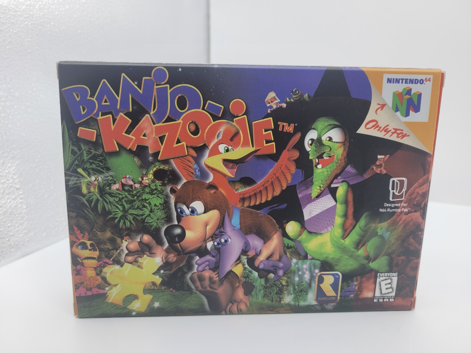 BANJO KAZOOIE N64 BOX ONLY **REPLACEMENT BOX** INCLUDES INSERTS + CLEAR CASE
