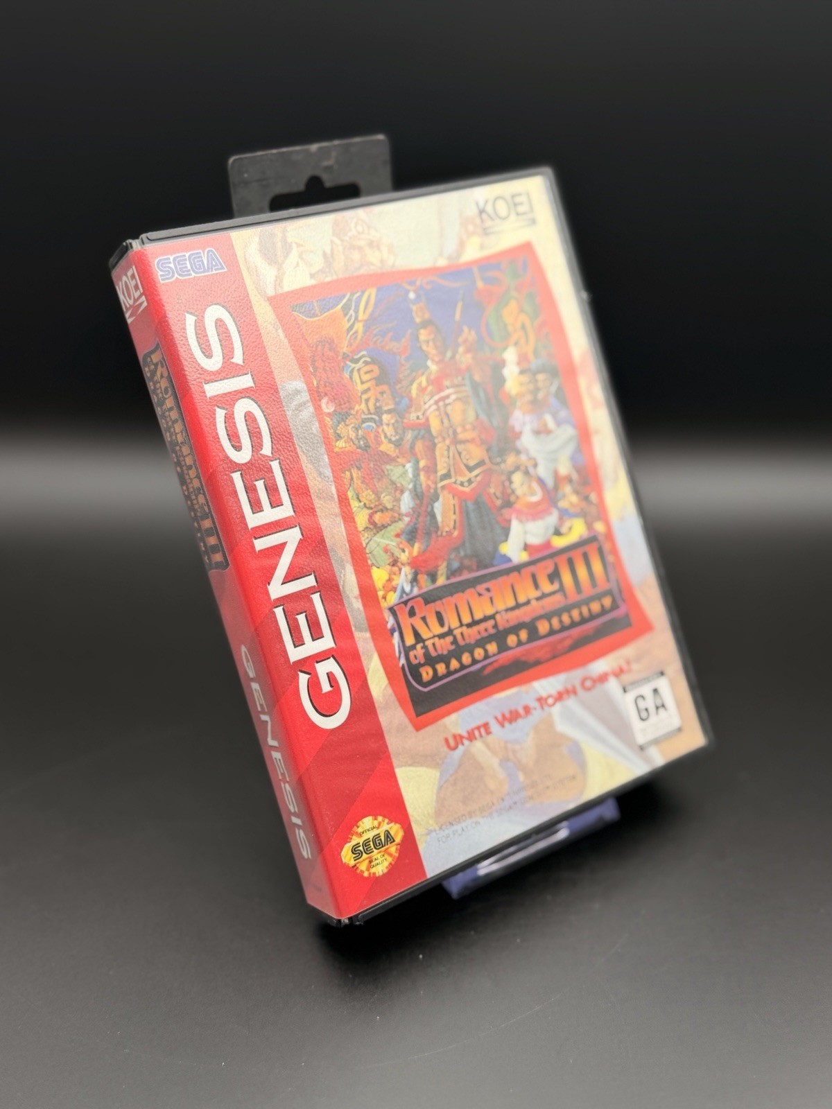 ROMANCE OF THE THREE KINGDOMS IIl SEGA GENESIS 100% COMPLETE IN BOX W/POSTER/REG
