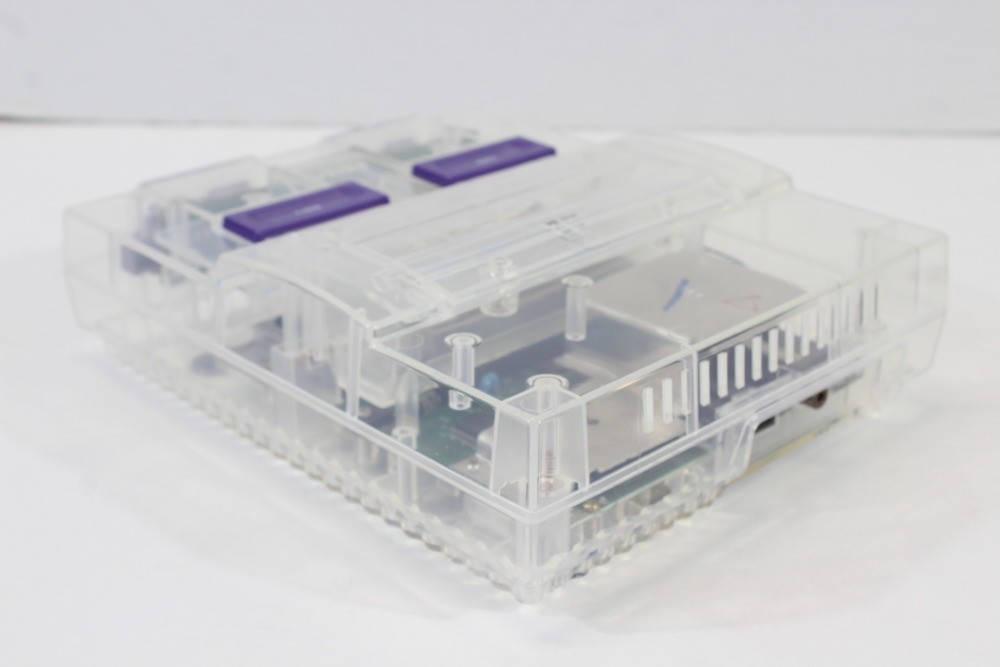 Super Nintendo Crystal Clear Console SNES SFC Converted Controller AC AV Mario