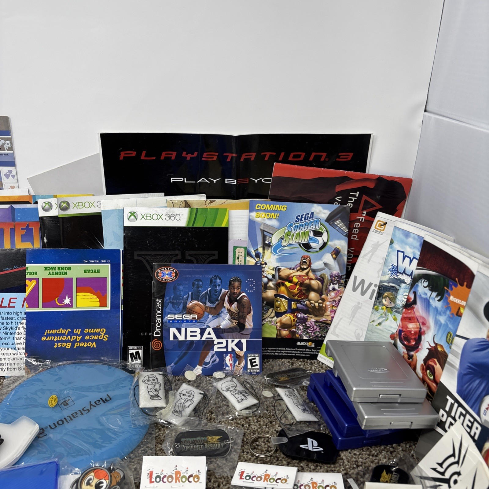 Video Game Lot Stuff Lot Promo Items Cables Random Stuff