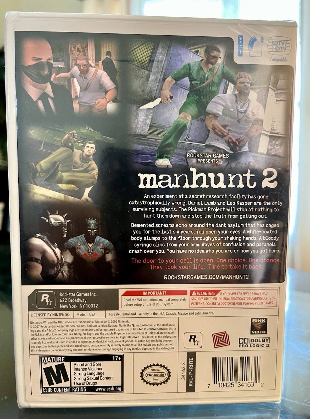 Rockstar Games Manhunt 2 Nintendo Wii M Mature NTSC-U/C US/Canada 2007