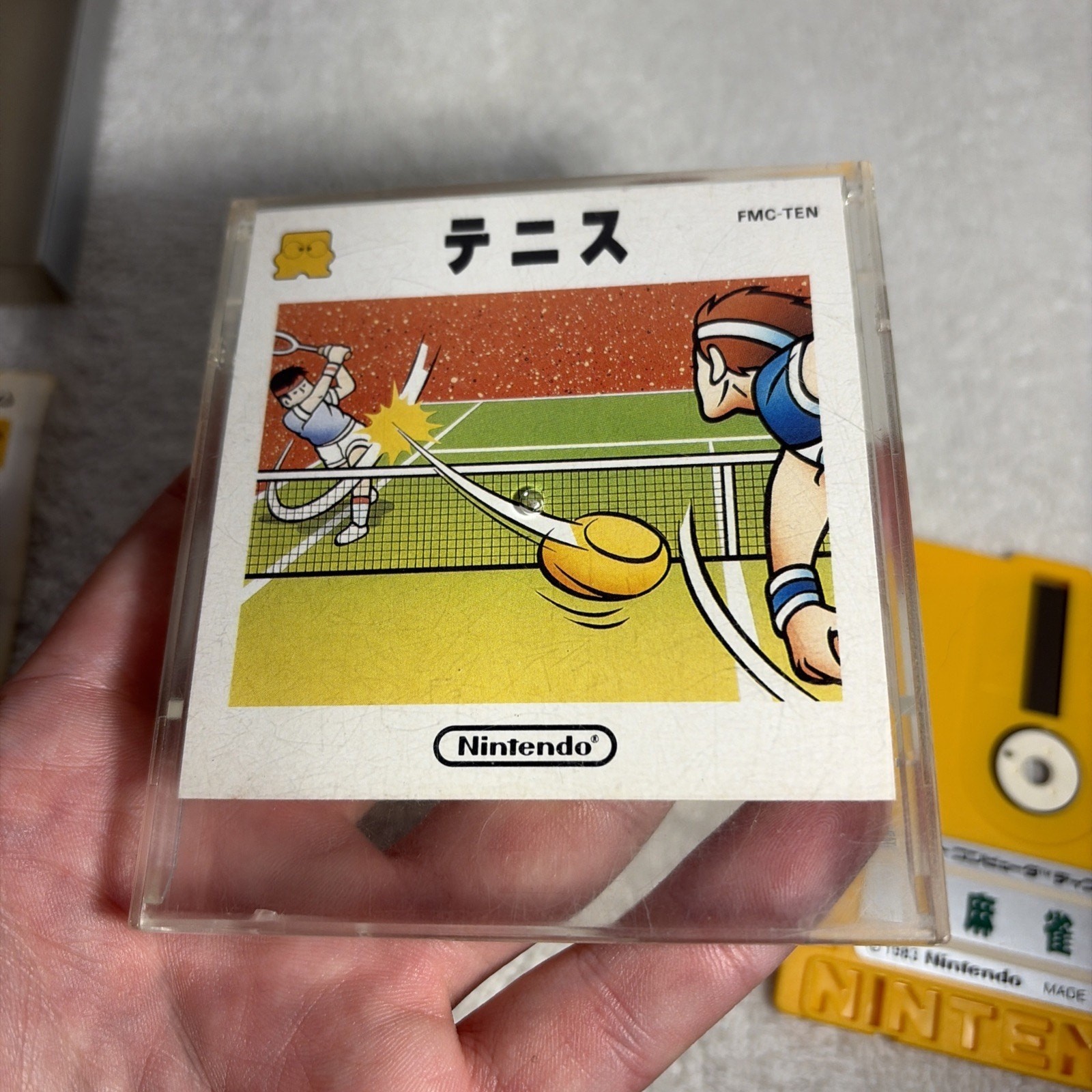 Tennis & Mahjong Nintendo Famicom Disk System Japan Import US Seller Tested