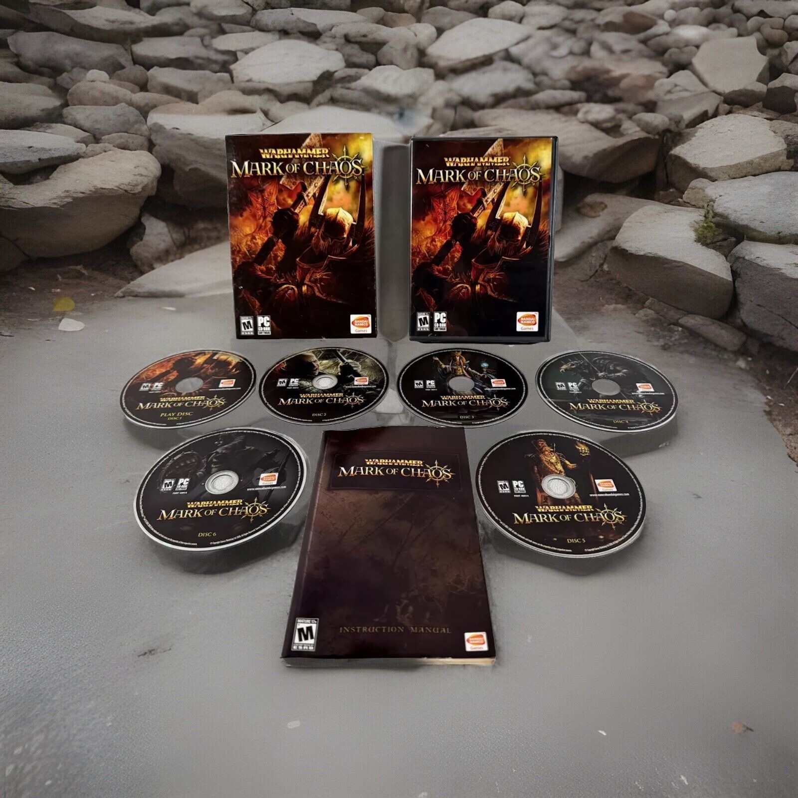 Warhammer ~ Mark of Chaos PC Complete Set 6 Disc – CIB Complete Near Mint