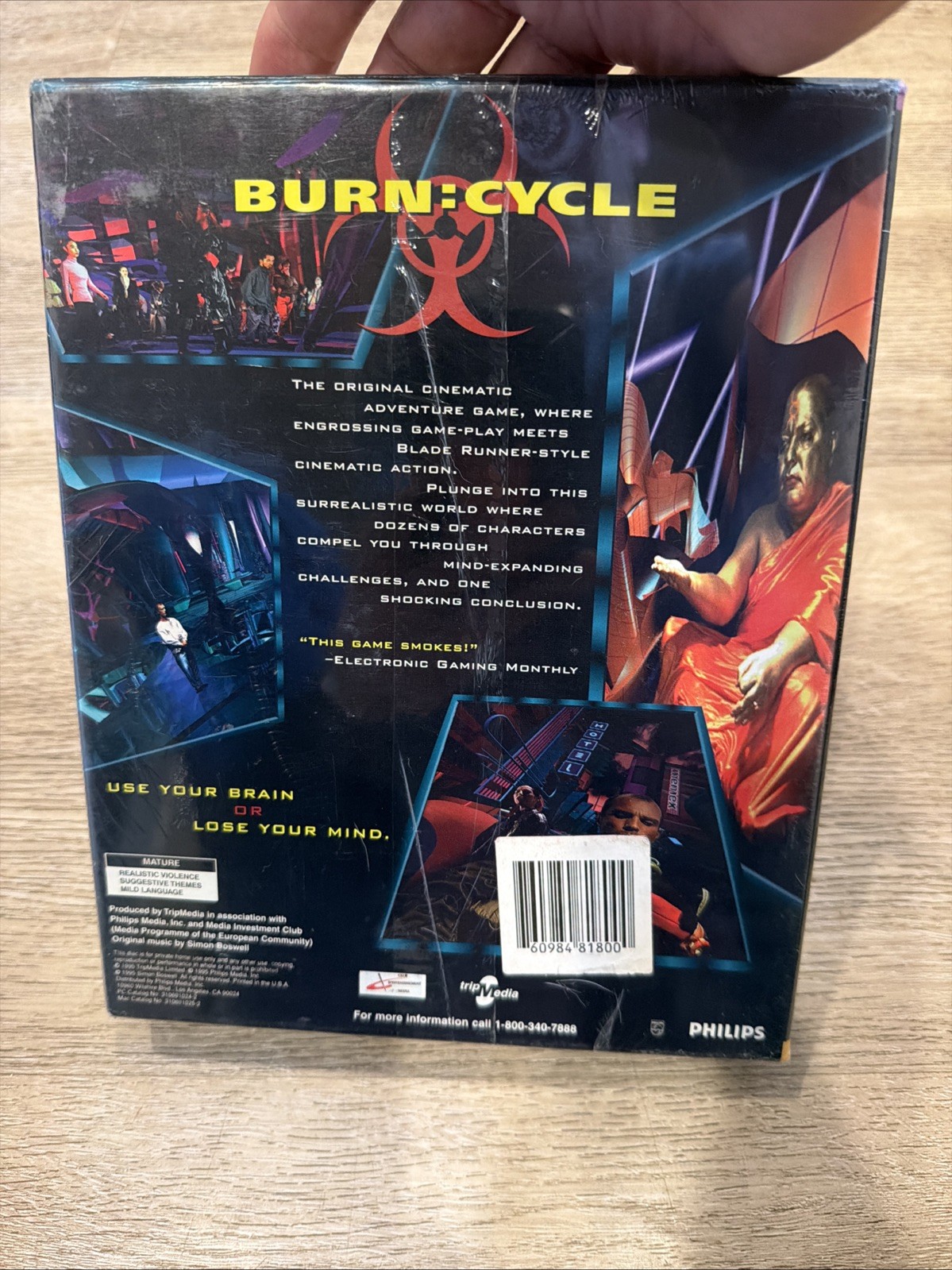 Burn Cycle Limited Edition w/ Soundtrack CD Big Box PC NOS Sealed