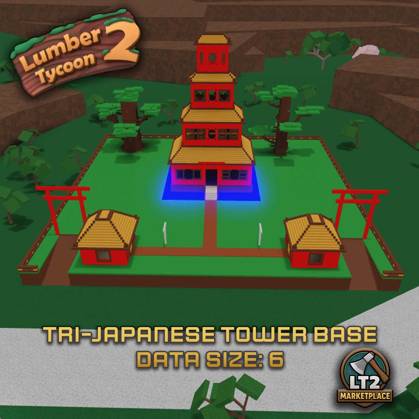 Lumber Tycoon 2 Tri-Japanese Tower Rare Base⚡Fast Service + Discounts⚡