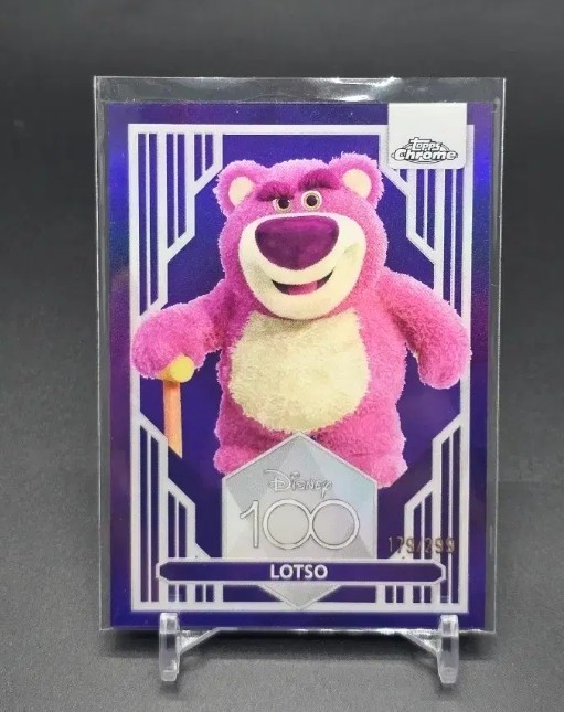 2023 Topps Chrome Disney 100 Lotso Purple Refractor 179/299 Toy Story Rare