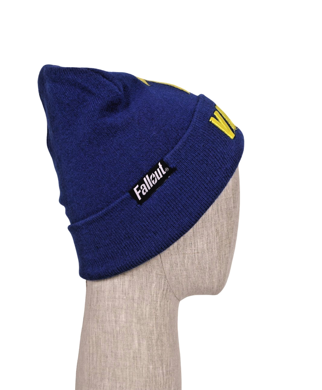 Bethesda Fallout Vault-Tec Vault 111 Beanie Blue & Yellow Stretch Cuffed 2016