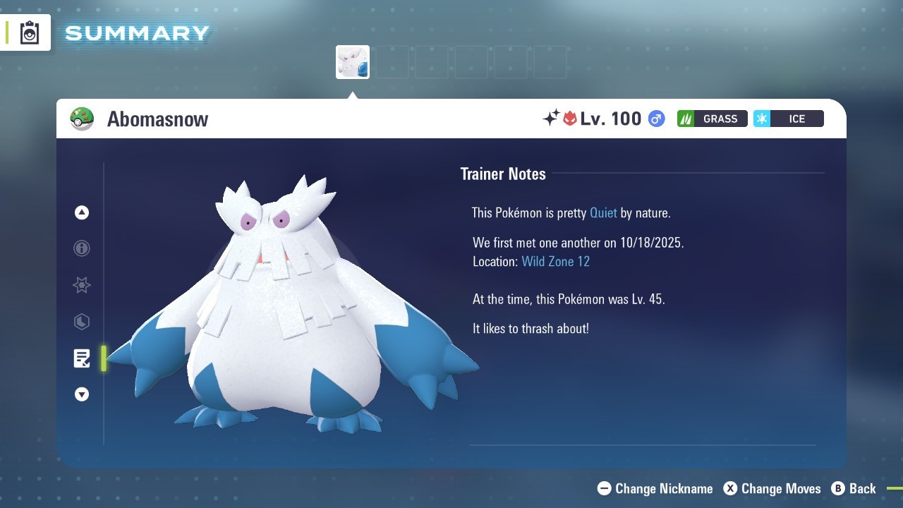 🌟6 IVs Shiny Alpha Battle Ready Abomasnow | Pokémon Legends: Z-A🌟