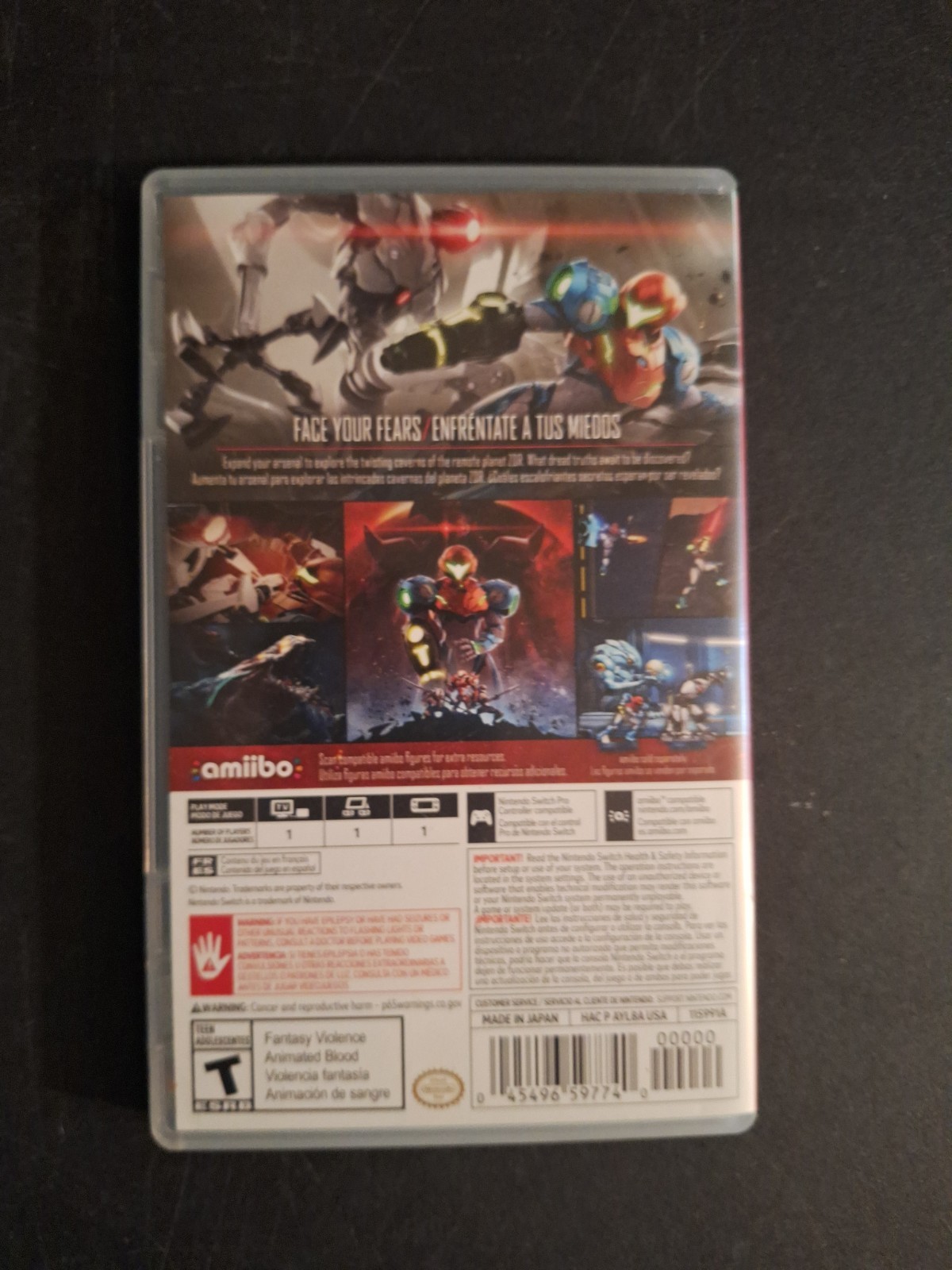 Metroid Dread (Nintendo Switch) Box Art & Case Only (No Game)