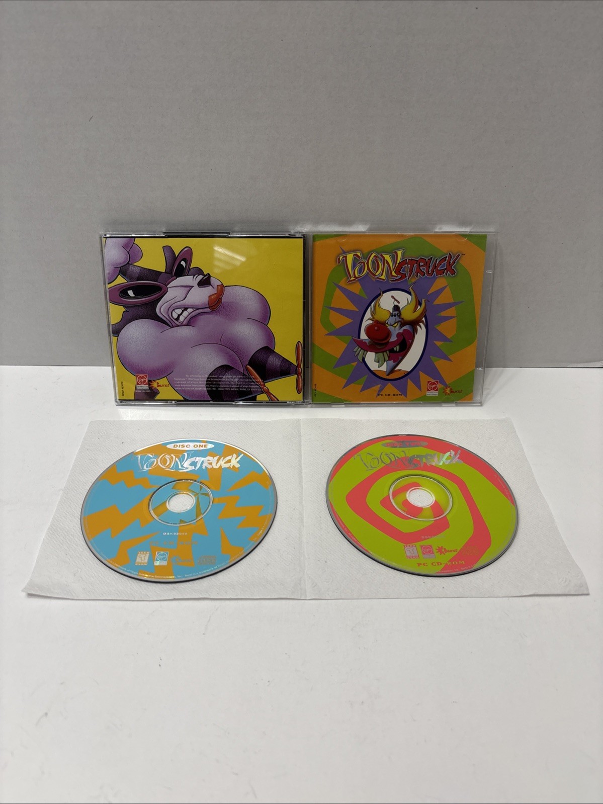 Vintage 1996 PC CD-ROM Virgin Interactive ToonStruck Mint Disc