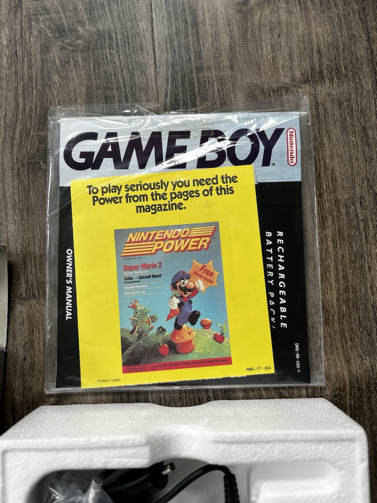 Nintendo Original Game Boy Rechargeable Battery Pack AC Adapter CIB Tested