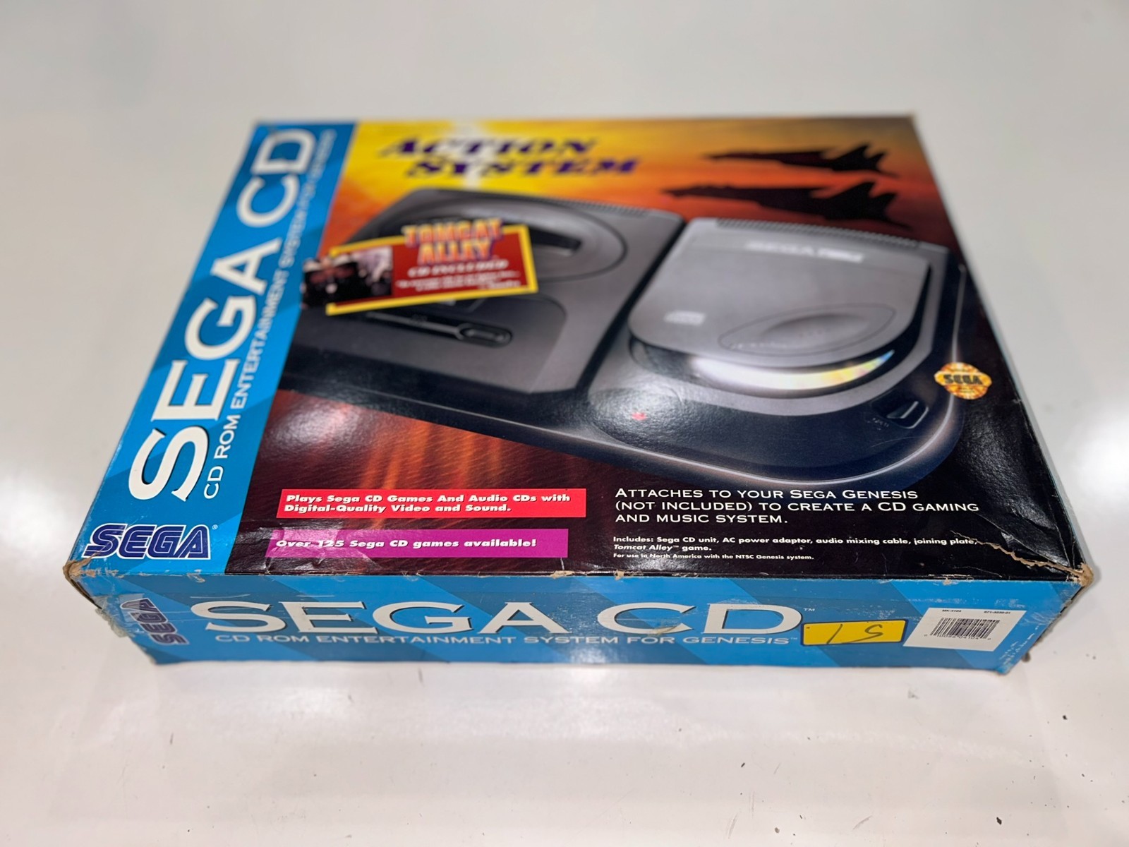 Sega CD Action System CIB 100% Complete in Box with Tomcat Alley Excellent #1