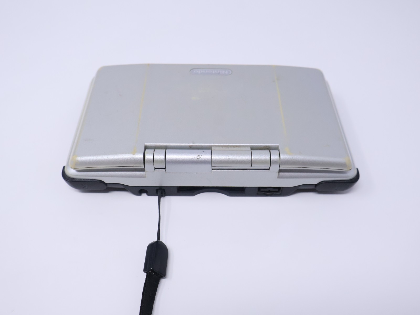 Nintendo DS Titanium Silver For Parts Handheld Console System Good Hinge