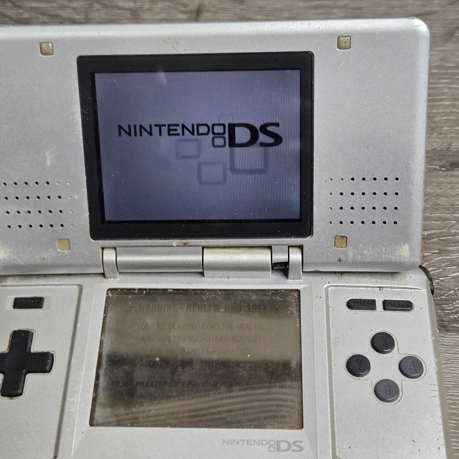 Nintendo DS NTR-001 Original Console Silver Tested Working Handheld No Charger