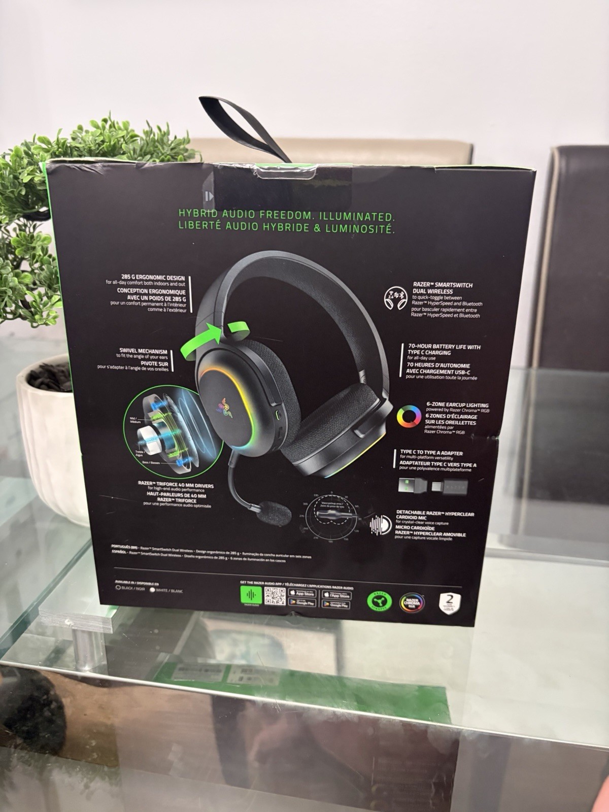 Razer Barracuda X Chroma Wireless Headset Bluetooth USB-C RGB Black