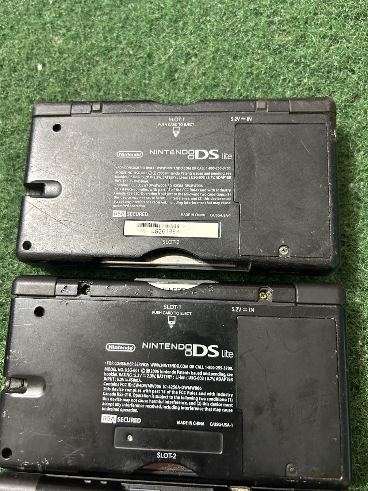(3)Nintendo DS Lite Handheld Systems Cobalt/Black, Working, CHARGER Not Included