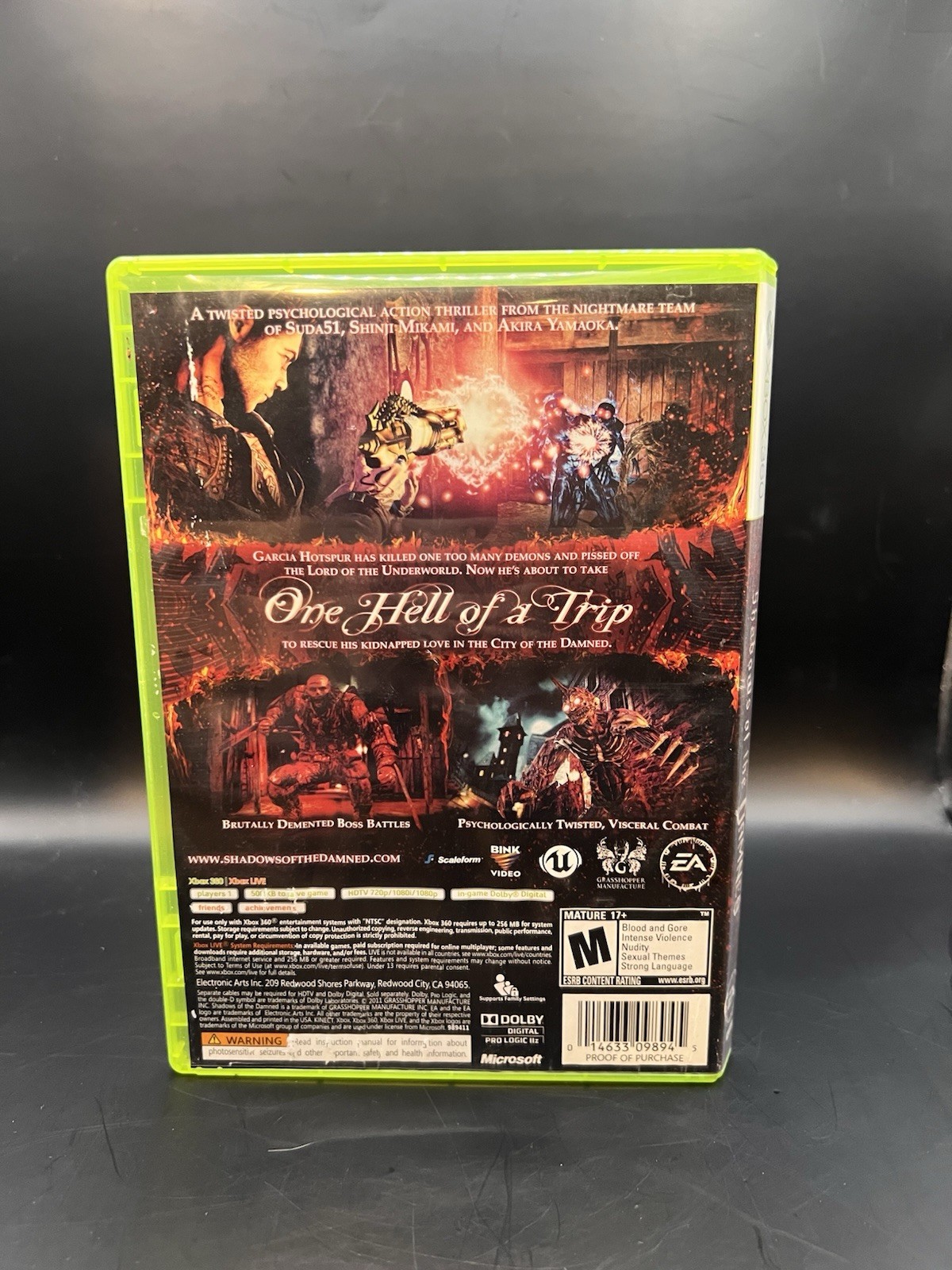 Shadows of The Damned Xbox 360 Complete Damaged Cover Art