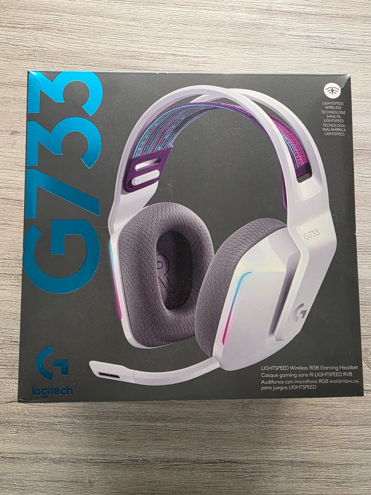 Logitech G733 Lightspeed Wireless Gaming Headset with Suspension Headband, White