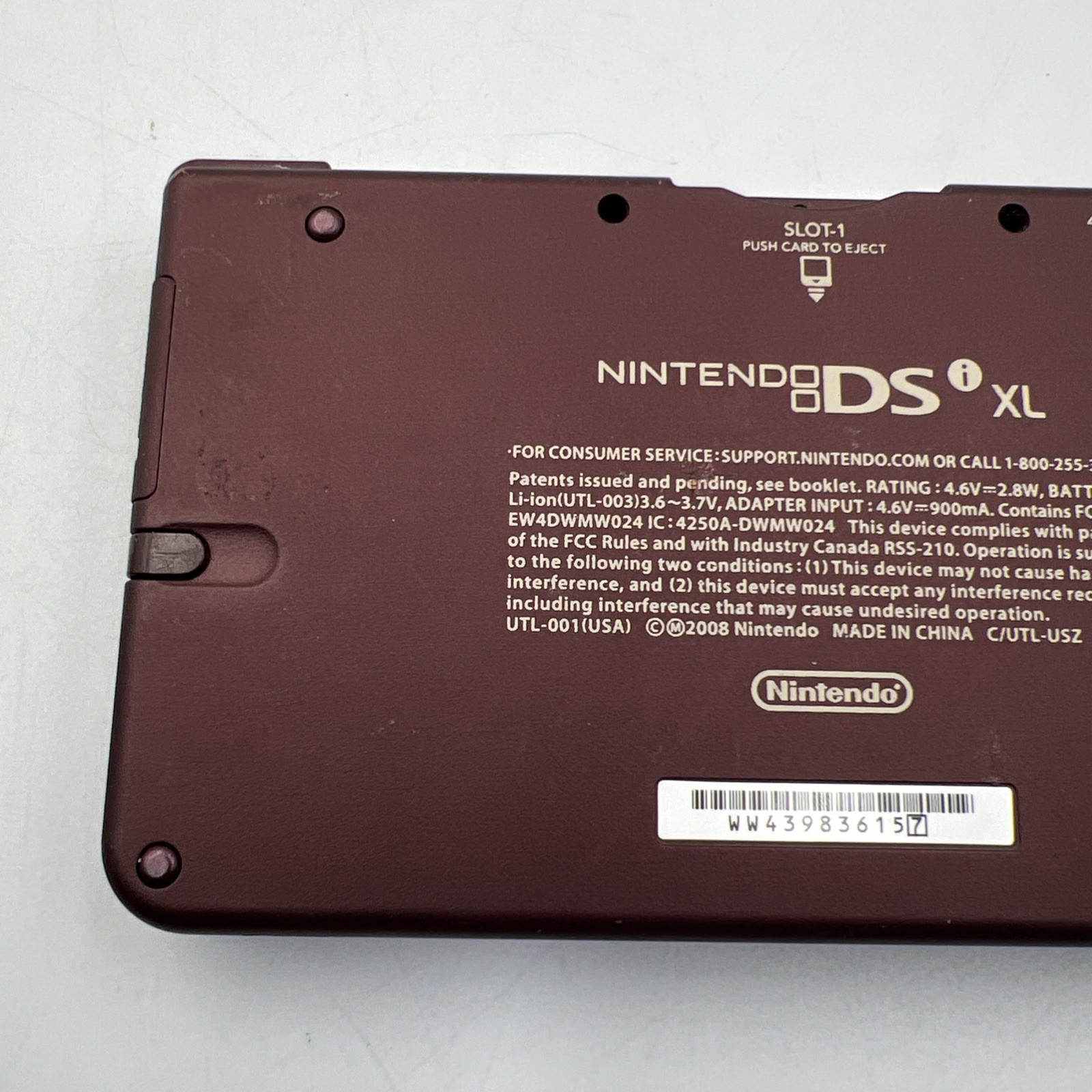 Nintendo DSi XL Burgundy Handheld Console Tested and Working – Console Only –