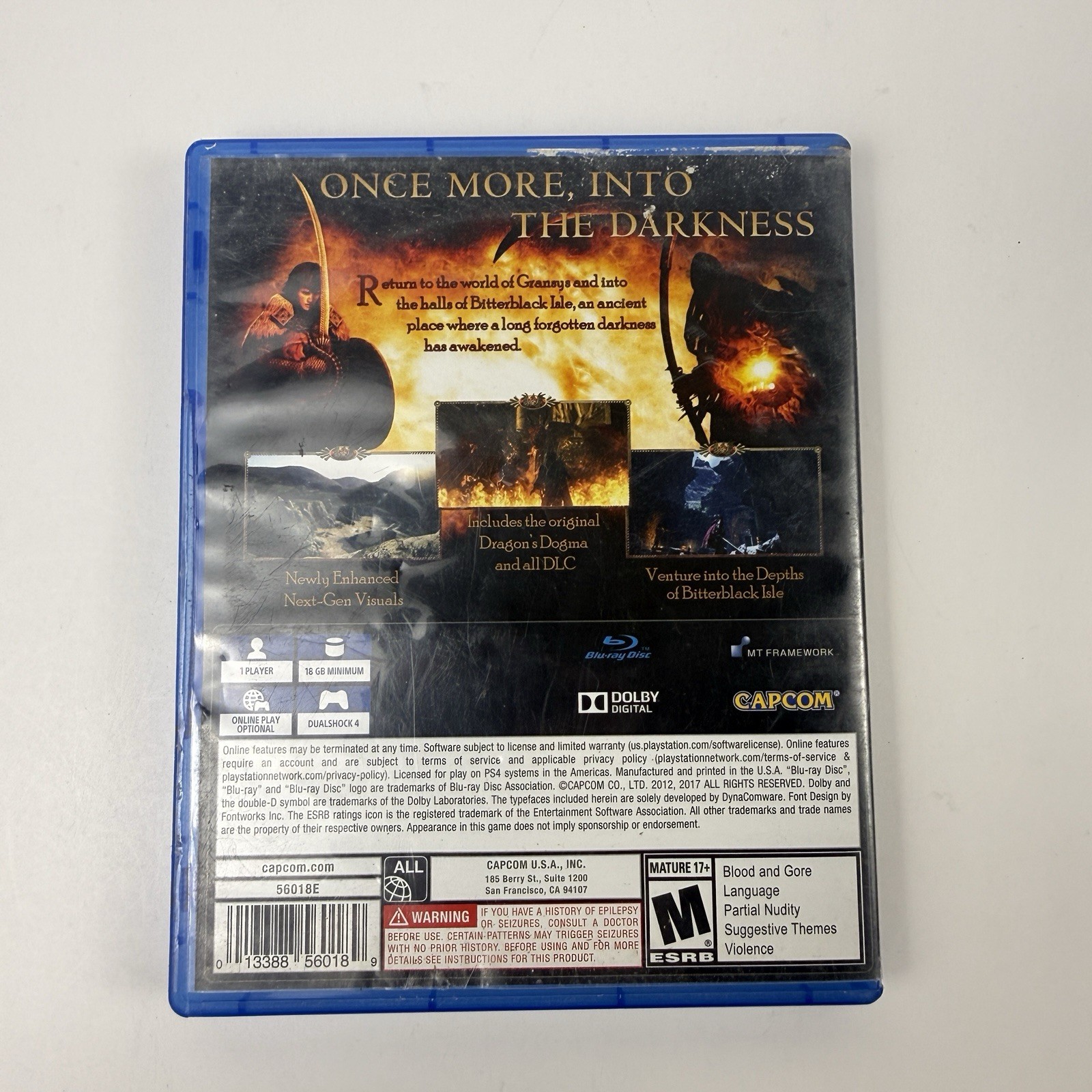 Dragon’s Dogma Dark Arisen (PlayStation 4 2018) PS4 Tested Working