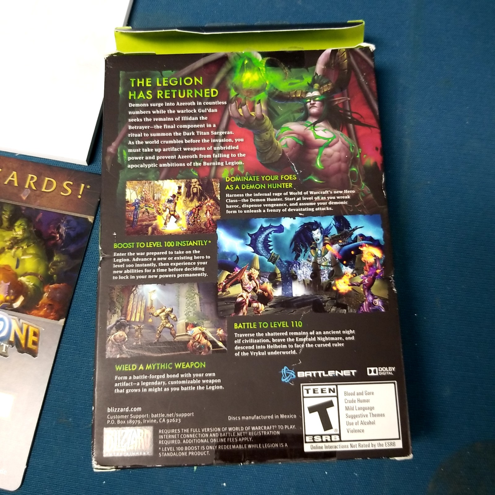 World Of Warcraft Legion Expansion Set Disc Cards & Note Pad