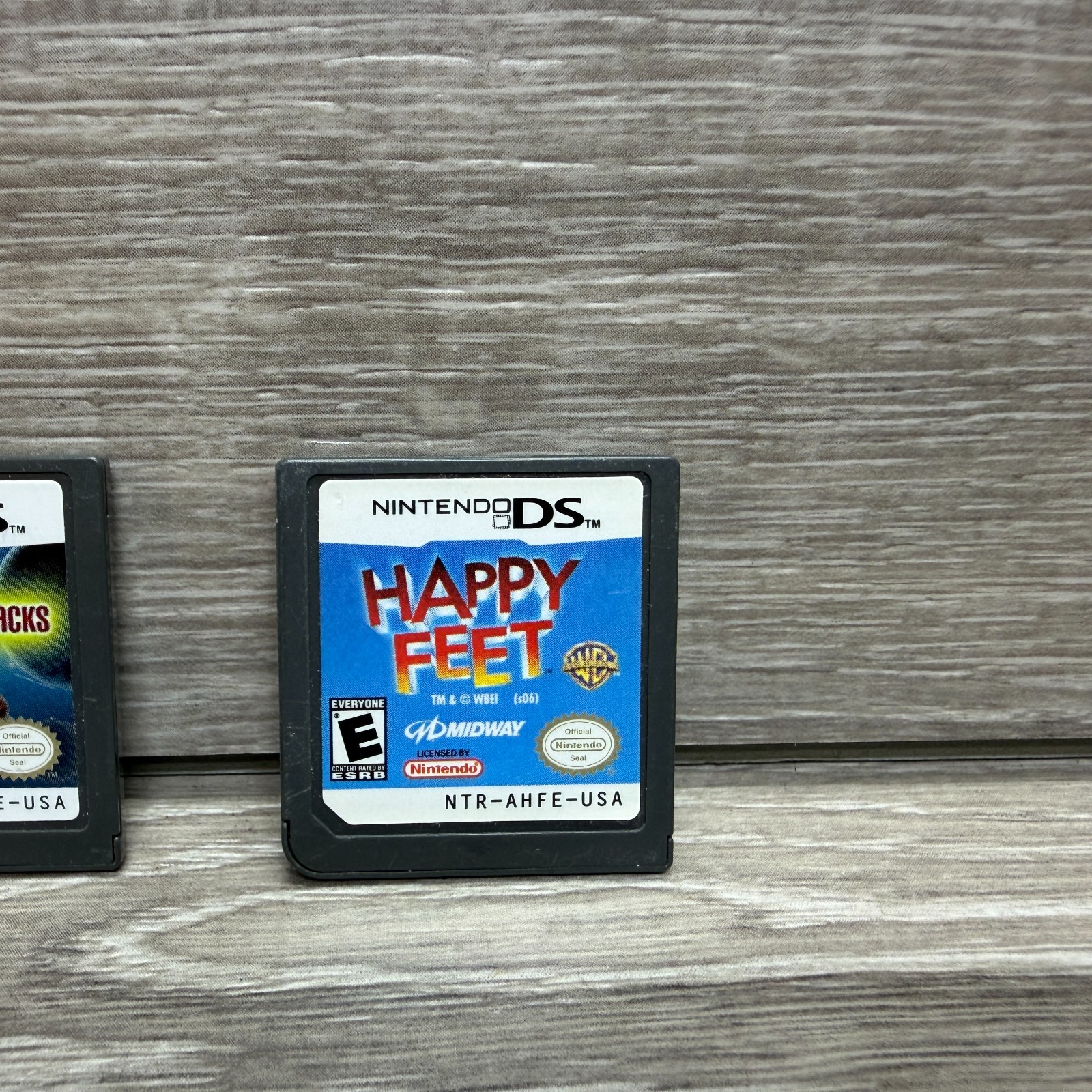 Nintendo DS Video Game Lot of 3 Kids Boys Girls Hannah Montana Ben 10 Happy Feet
