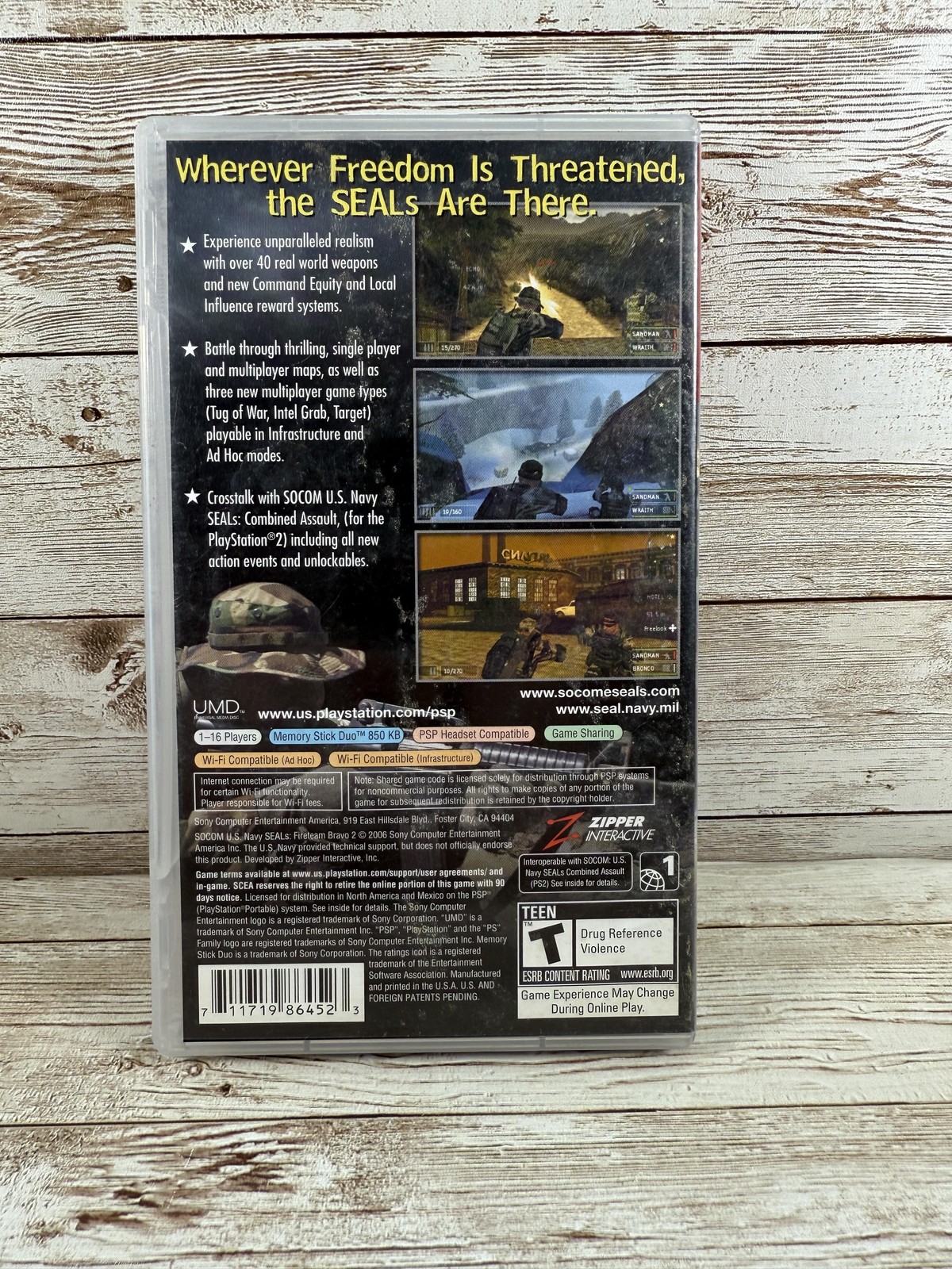 SOCOM Fireteam Bravo 2 PSP Complete Greatest Hits Navy SEALs Tested CIB