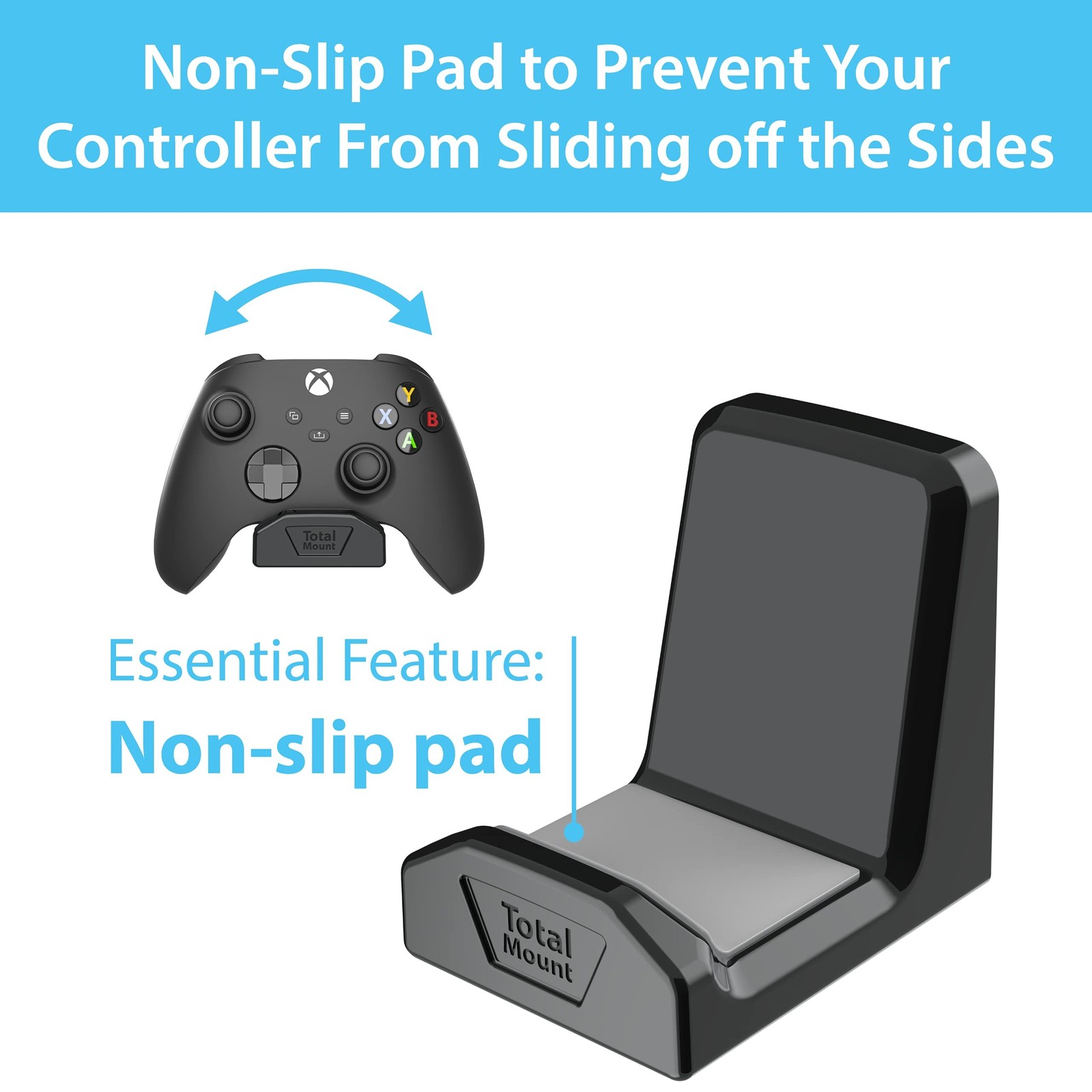 TotalMount Controller Wall Stand (1 Pack) with Non-Slip Pad & Removable Adhes…