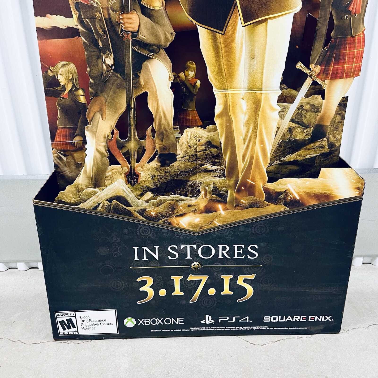 Final Fantasy Type O Standee Store Display XBOX PS4 3D 2015 Game Stop Authentic