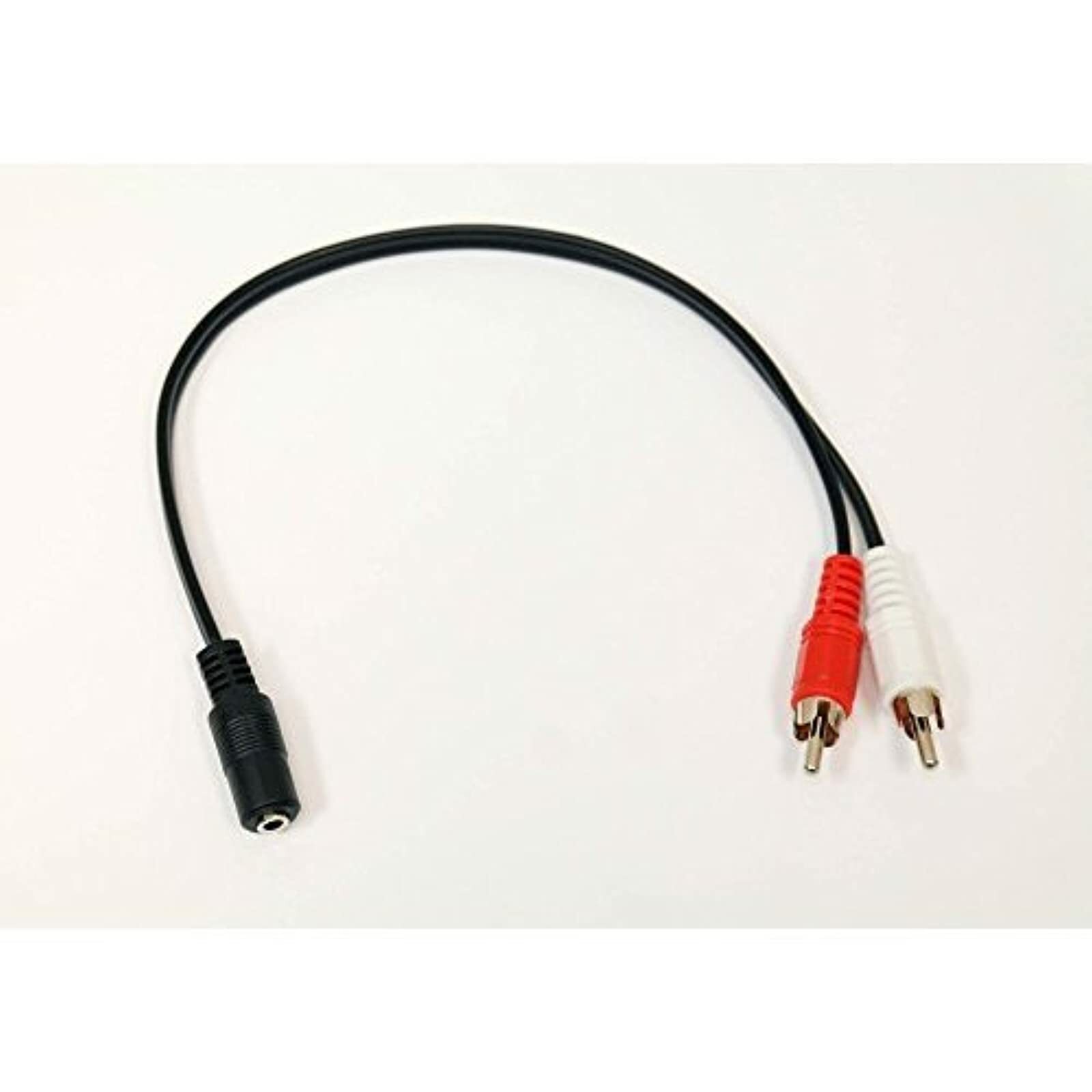 3.5MM Female Jack To 2 RCA Male Plug Audio Y Splitter Cable By Mars