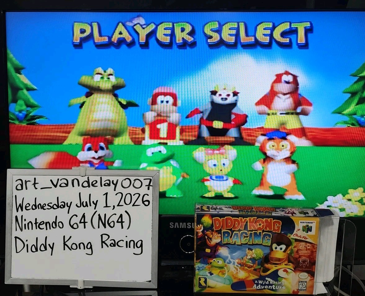 Diddy Kong Racing – (N64, 1997) *VGC w/ Manual + Case Protector* Tested! READ!!!
