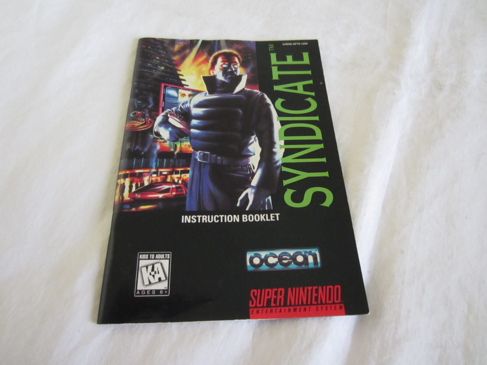 Syndicate (SNES) Super Nintendo CIB Complete Box Ocean 1995 RARE