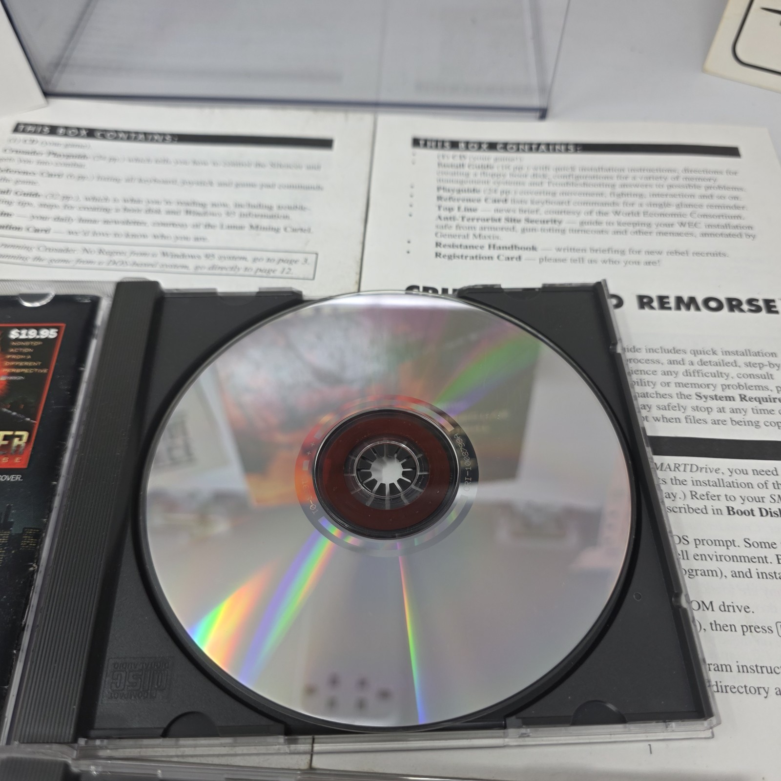 TIME CAPSULE Crusader No Remorse PC Big Box Complete CIB + No Regret Game LOT