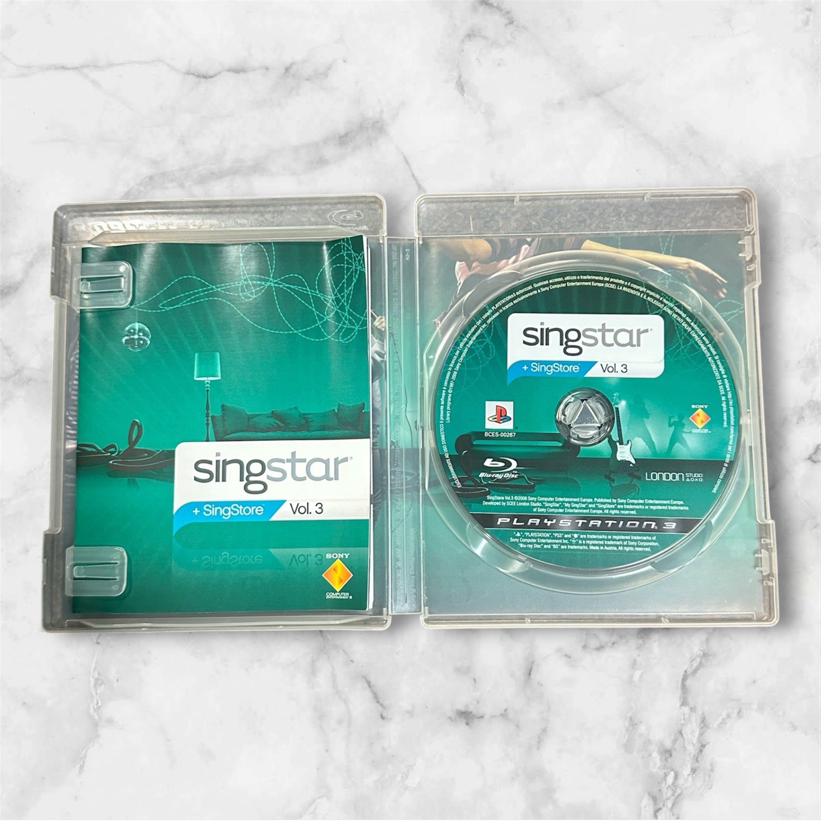 SingStar SingStore Volume 3 (Sony PlayStation 3, 2008) PAL Pegi 12+ BCES 00216