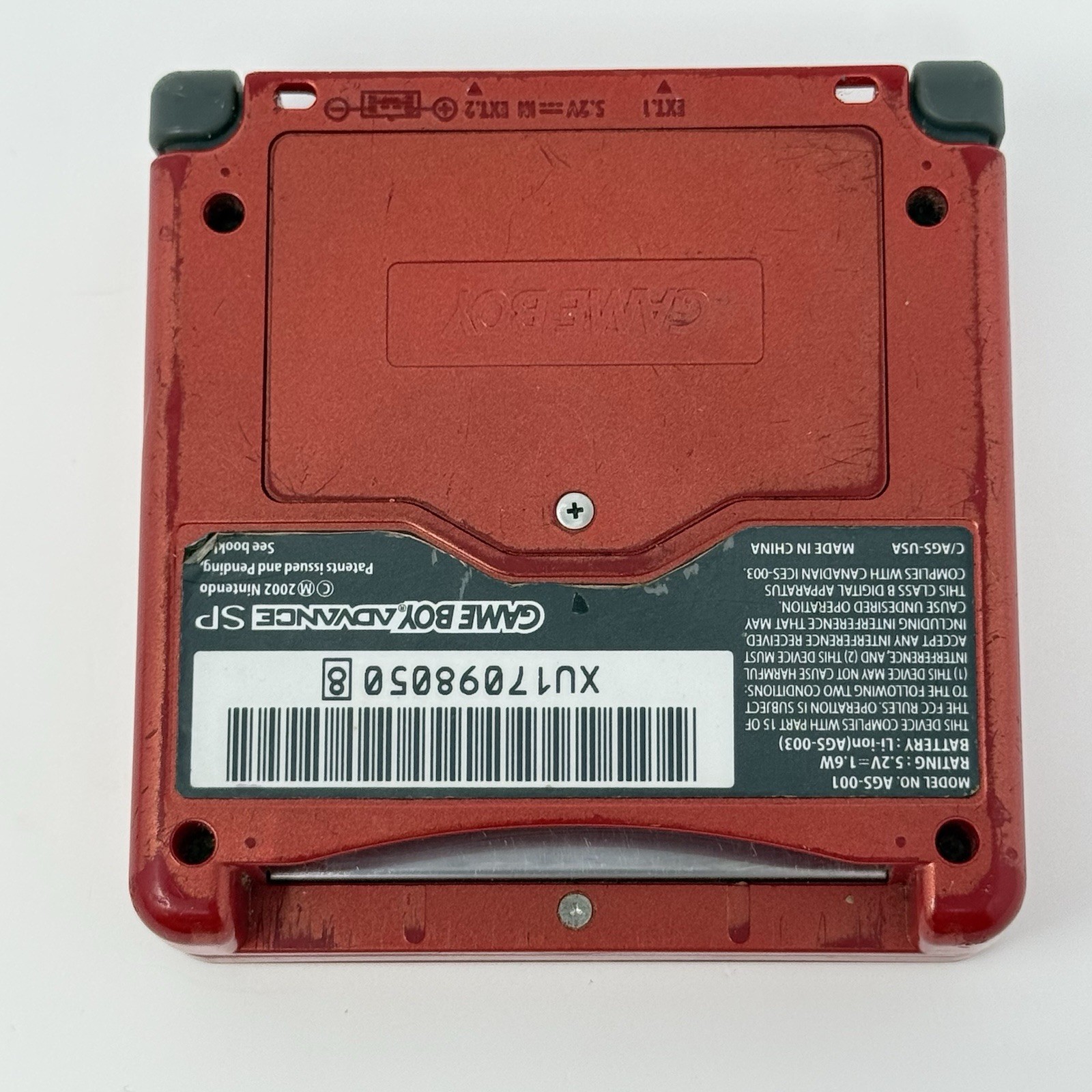 Nintendo Game Boy Advance SP AGS-001 Flame Red Console No Charger Tested