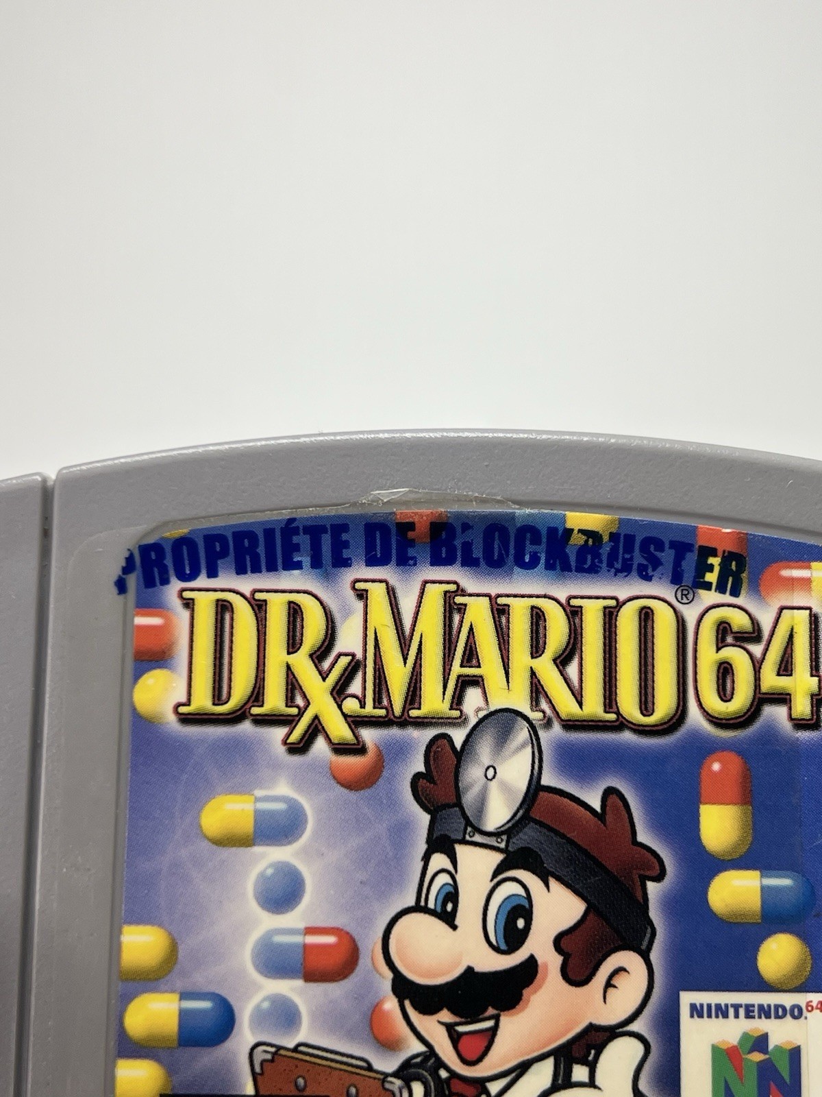 **RARE**Dr. Mario 64 Blockbuster Sticker Nintendo N64 Authentic Cartridge Only