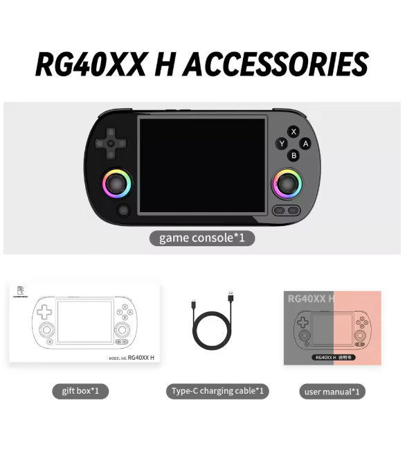 ANBERNIC RG40XX H Handheld Game Console 4” Screen Linux System