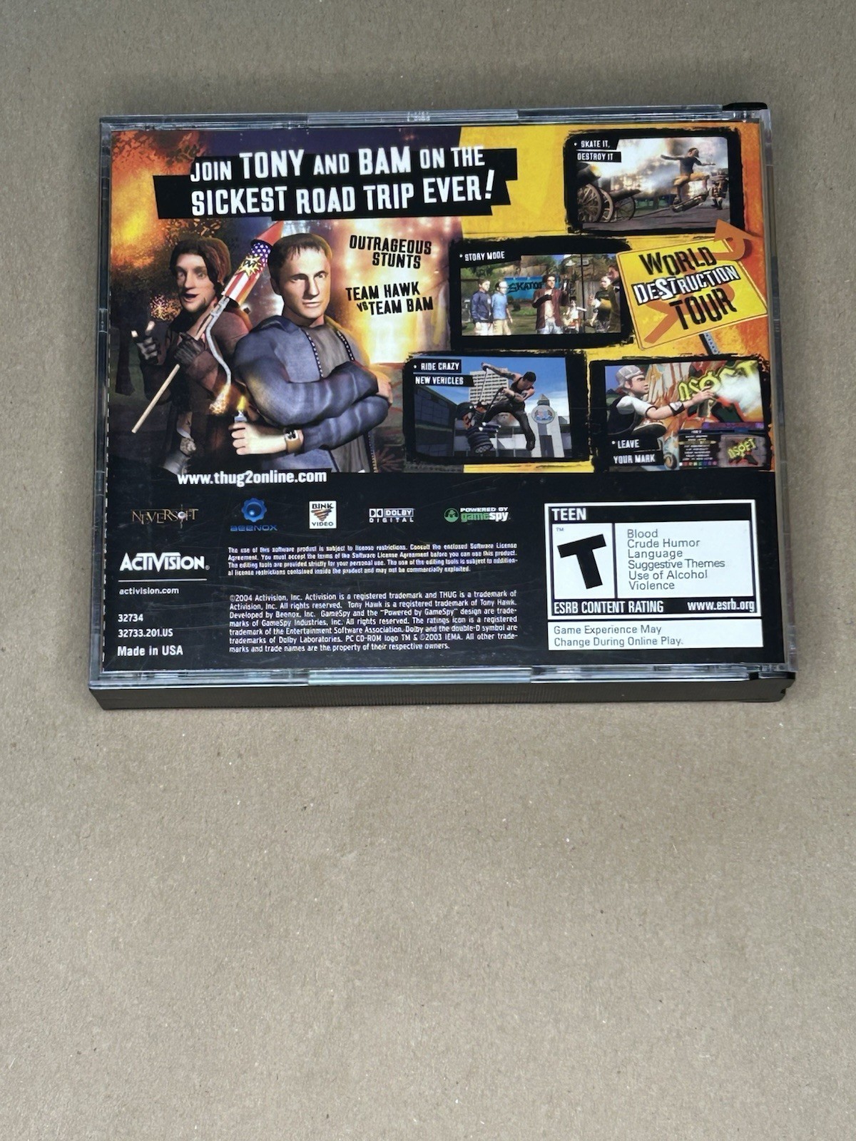 Activision Tony Hawk’s Underground 2 PC 2-Disc w/ Manual Included T 2004