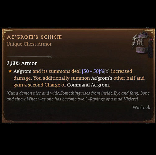 Diablo 4 Diablo IV Season 13 Warlock Unique Items Ancestral 1GA 2GA 3GA 4GA